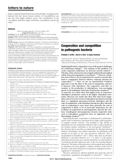 Cooperation and competition in pathogenic bacteria