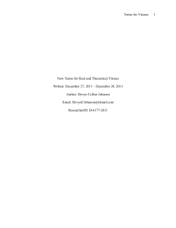 New Terms for Real and Theoretical Viruses