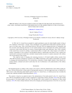 the impact of civilian aggravating factors on the military death