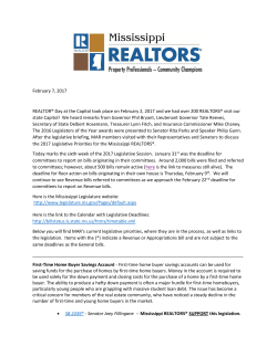 Legislative Update 02/07/2017