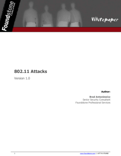 802.11 Attacks - Aircrack