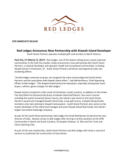Red Ledges Announces New Partnership with Kiawah Island