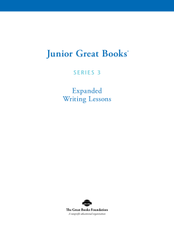 Expanded Writing Lessons - The Great Books Foundation