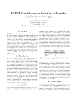 JANUS-II: Towards Spontaneous Spanish Speech Recognition