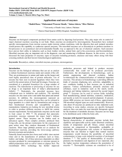 58 Applications and uses of enzymes