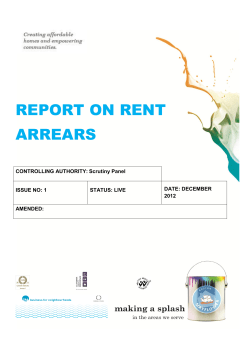REPORT ON RENT ARREARS