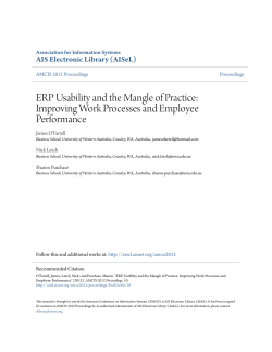 ERP Usability and the Mangle of Practice: Improving Work