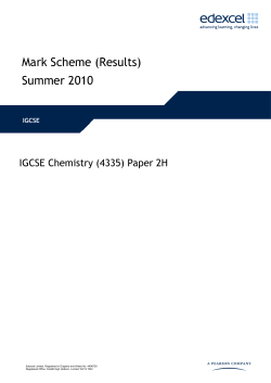 Mark scheme - Paper 2H - June 2010