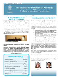 The Institute for Transnational Arbitration