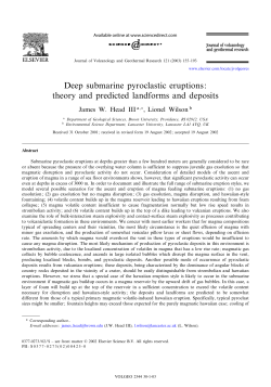 Deep submarine pyroclastic eruptions