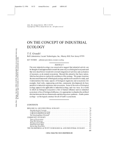 on the concept of industrial ecology