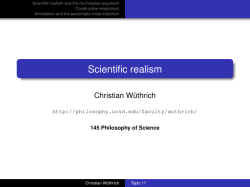 Scientific realism - Christian W&uuml;thrich