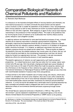 Comparative Biological Hazards of Chemical Pollutants and