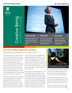 FA Newsletter Winter - Faculty of Fine Arts