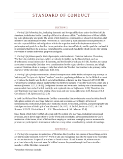 standard of conduct - Word of Life Bible Institute