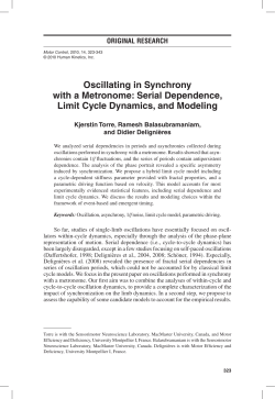 Oscillating in Synchrony with a Metronome: Serial