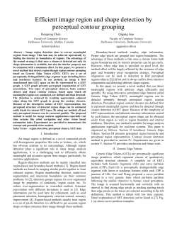 Efficient image region and shape detection by perceptual contour