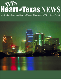 An Update From the Heart of Texas Chapter of WTS 2013 Vol.4