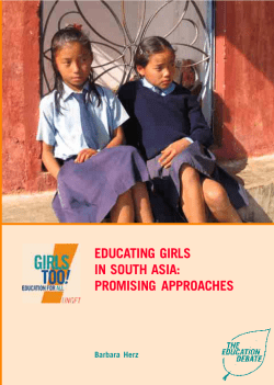 Educating Girls in South Asia - United Nations Girls` Education