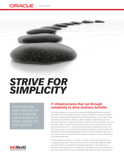 Strive for Simplicity White Paper