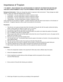 Importance of Tropism - Moore Public Schools