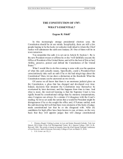the constitution of 1787: what`s essential?