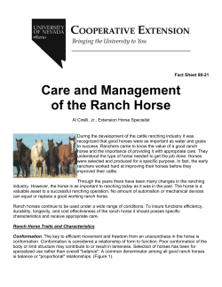 Care and Management of the Ranch Horse