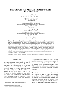 PREFERENCES FOR PRESSURE-TREATED WOODEN DECK