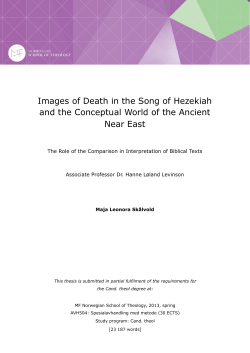 Images of Death in the Song of Hezekiah and the