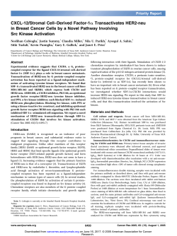 CXCL-12/Stromal Cell&ndash;Derived Factor-1A