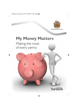 My Money Matters - North Tyneside Council