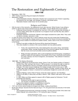 5. The Restoration and Eighteenth Century