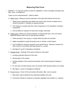 Measuring Plant Cover