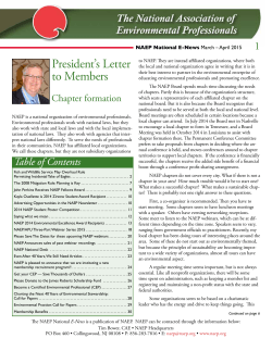 April 2015 - National Association of Environmental Professionals