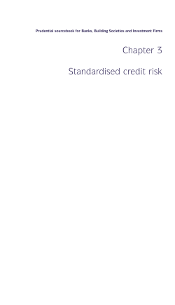 Chapter 3 Standardised credit risk