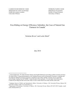 Free-Riding on Energy Efficiency Subsidies: the Case of Natural