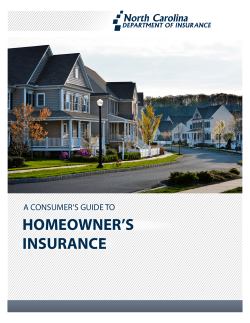 Consumer`s Guide To Homeowner`s Insurance