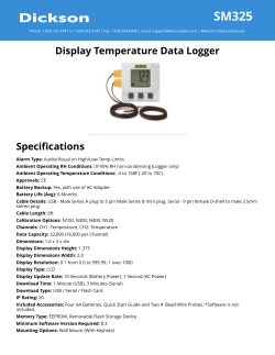 Dickson SM325 Specifications