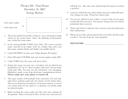 Final Exam 2007 - Rutgers Physics