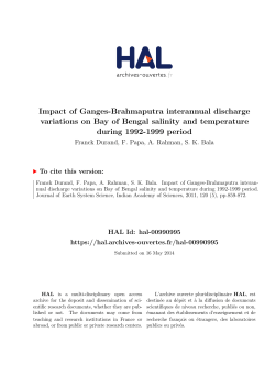 Impact of Ganges-Brahmaputra interannual discharge