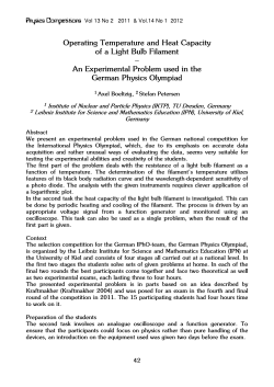 Operating Temperature and Heat Capacity of a Light Bulb