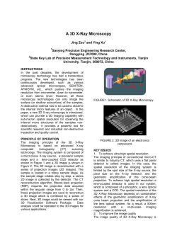 A 3D X-Ray Microscopy