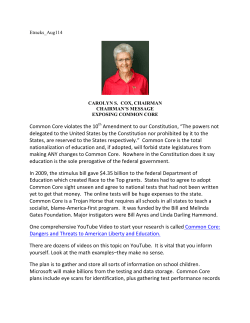 Common Core violates the 10th Amendment to our Constitution