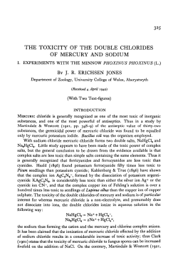 the toxicity of the double chlorides of mercury and sodium