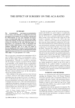 the effect of surgery on the ac/a ratio