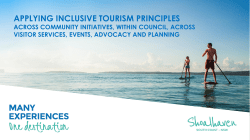 APPLYING INCLUSIVE TOURISM PRINCIPLES