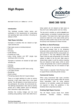 High Ropes - The Scout Association