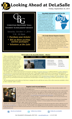 Looking Ahead at DeLaSalle