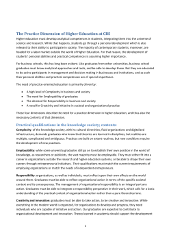 Practice aspects of CBS education