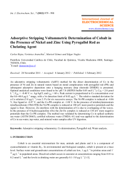 Adsorptive Stripping Voltammetric Determination of Cobalt in the